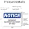 Signmission Emergency Equipment Shut Down Off Only, 10 in W x Rectangle, Vinyl Decal OS-2PACK-NS-D-710-L-11785 - alternate 4